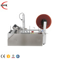 HZPK MT-120 semi automatic two side wash care label sticker printing press labeling machine for round cosmetics bottle